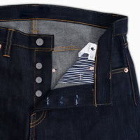 LYNX 15oz SANFORIZED SUPER DEEP INDIGO RED LINE SELVEDGE SLIM STRAIGHT CUT