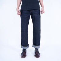 LYNX 15oz SANFORIZED SUPER DEEP INDIGO RED LINE SELVEDGE SLIM STRAIGHT CUT