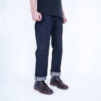 LYNX 15oz SANFORIZED SUPER DEEP INDIGO RED LINE SELVEDGE SLIM STRAIGHT CUT