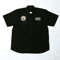 EARTHY GENOVA - WASHI Black Shirt Twill Cotton Sueding