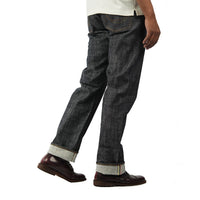 EARTHY GENOVA - Denim Selvedge HYDRA TRIACH 17 Oz Sanforized Celana Raw Jeans Pria Deep Indigo Color Triple Gold & Red Line Selvedge