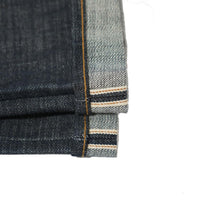 EARTHY GENOVA - Denim Selvedge BARTELSI 19 Oz Slubby Texture Sanforized Celana Raw Jeans Pria Deep Indigo Golden Brown Line Selvedge