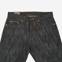 EARTHY GENOVA - Denim Selvedge OSTRICH 15 Oz Slubby Textured Sanforized Celana Raw Jeans Pria Deep Indigo Red Line Selvedge Slim Straight