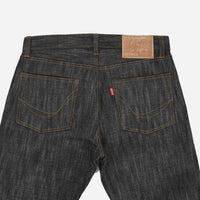 EARTHY GENOVA - Denim Selvedge OSTRICH 15 Oz Slubby Textured Sanforized Celana Raw Jeans Pria Deep Indigo Red Line Selvedge Slim Straight