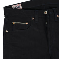 EARTHY GENOVA - Denim Selvedge JAGUAR 18 Oz Sanforized Celana Raw Jeans Pria Indigo x Indigo Color Sparkling Blue Line Selvedge
