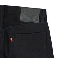 EARTHY GENOVA - Denim Selvedge JAGUAR 18 Oz Sanforized Celana Raw Jeans Pria Indigo x Indigo Color Sparkling Blue Line Selvedge