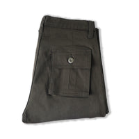 CARGO PANTS OLIVE SLIM STRAIGHT CUT
