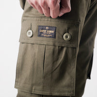 CARGO PANTS OLIVE SLIM STRAIGHT CUT