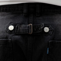 EARTHY GENOVA - SLATEWIND Trousers Black Washed Loose Denim