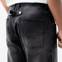 EARTHY GENOVA - ONYX ELMZ Reguler Black Washed Loose Denim