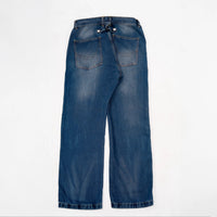 EARTHY GENOVA - WOVEN CREEK Reguler Blue Washed Loose Denim