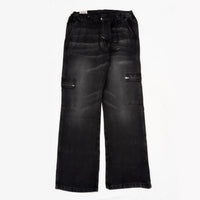 EARTHY GENOVA - RIVERTRAIL Cargo Black Washed Loose Denim