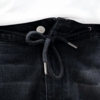 EARTHY GENOVA - RIVERTRAIL Cargo Black Washed Loose Denim