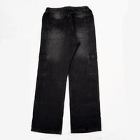 EARTHY GENOVA - RIVERTRAIL Cargo Black Washed Loose Denim