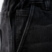 EARTHY GENOVA - RIVERTRAIL Cargo Black Washed Loose Denim