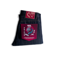DRAKEN 17oz UNSANFORIZED RED SPARKLE LINE SELVEDGE SLIM STRAIGHT CUT